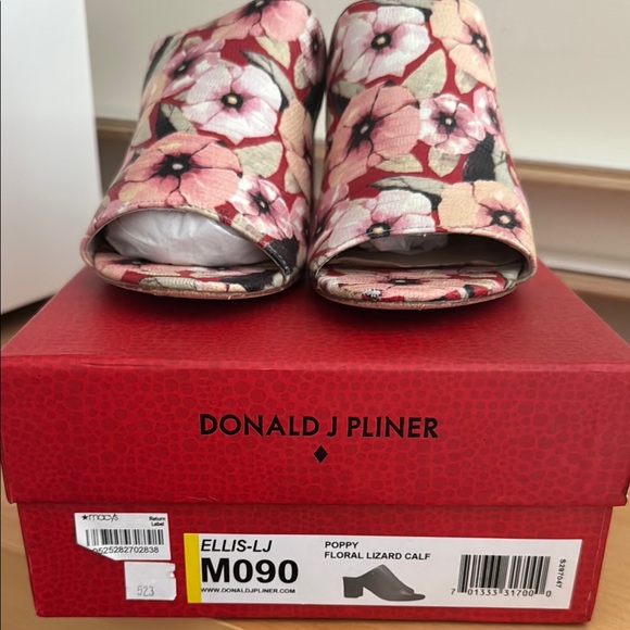 Donald Pliner Floral Pink Women's Mules - Picture 5 of 7